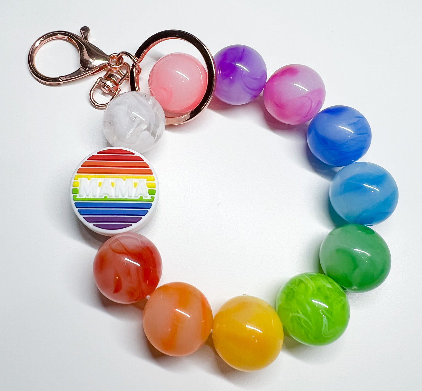 Mama rainbow wristlet