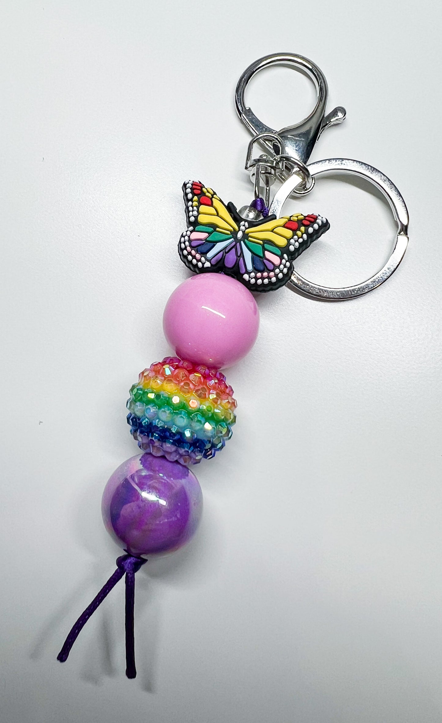 Rainbow Butterfly Keychain