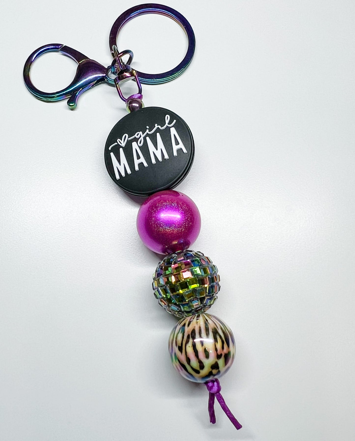 Girl mama keychain