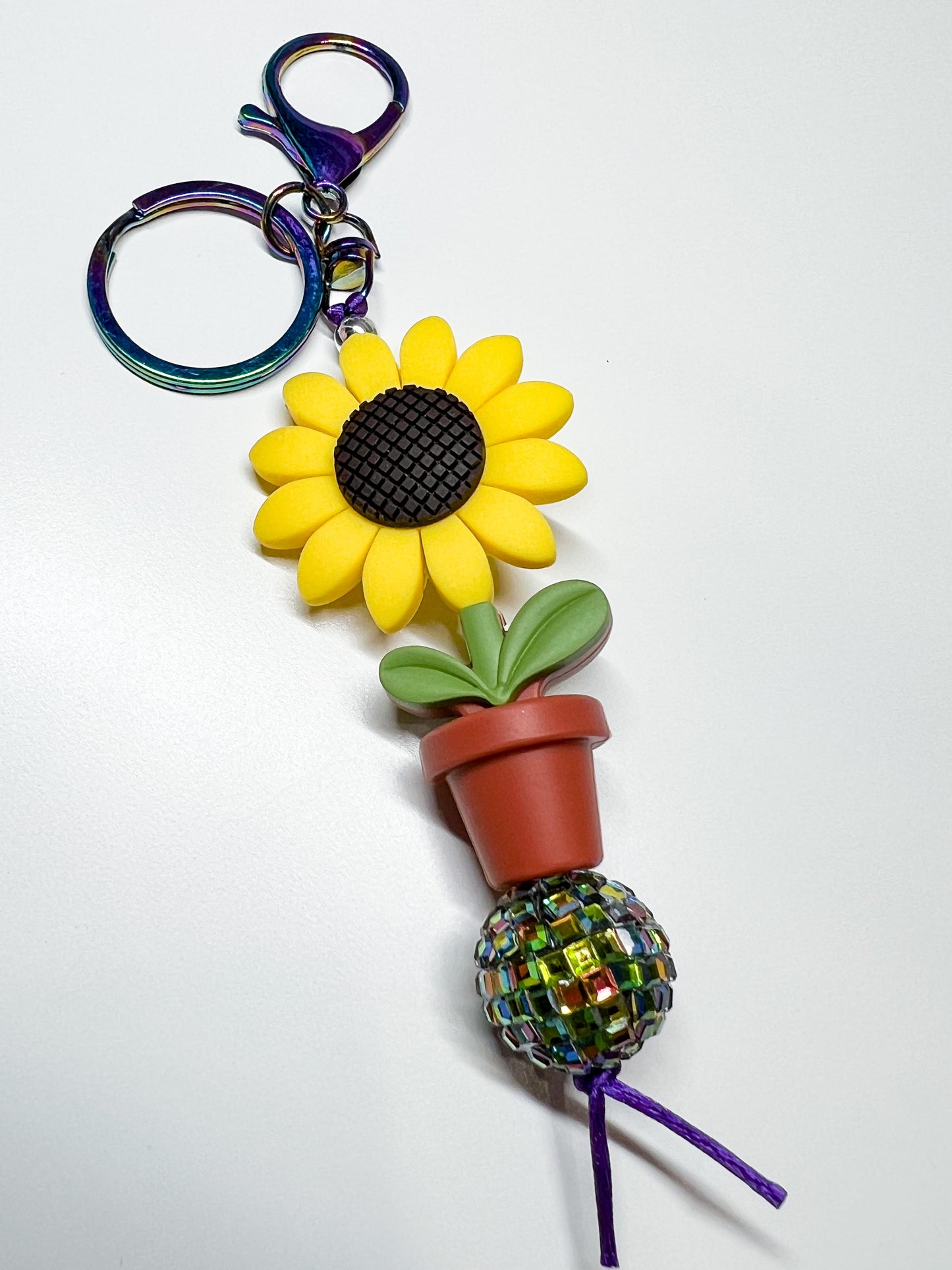 Sunflower keychain